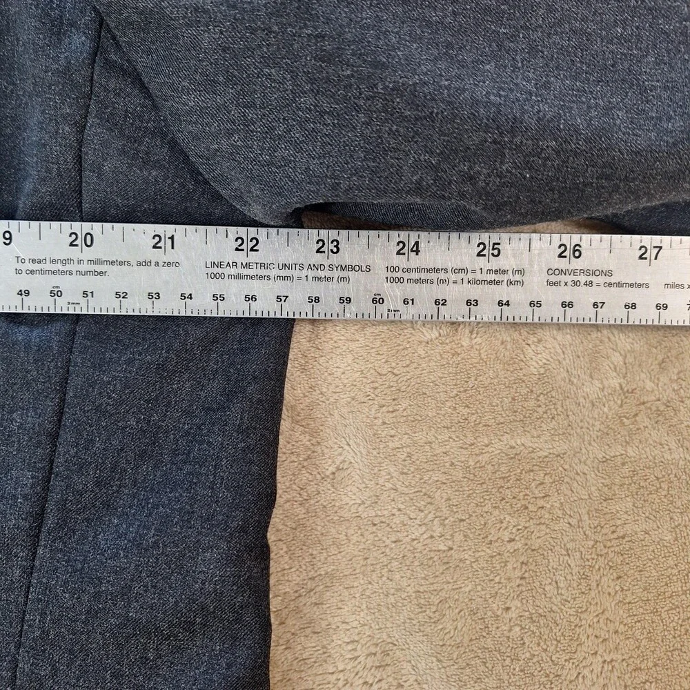 Perry Ellis Portfolio Suit Mens 44 36x31 Gray Wool Ventless 2 Btn 2 Piece Formal
